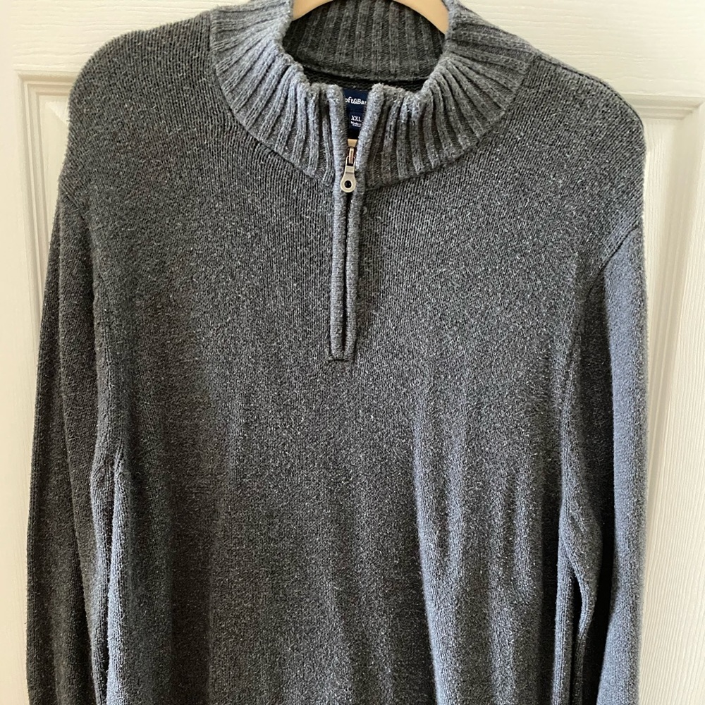 Croft & Barrow Gray Quarter-zip Sweater